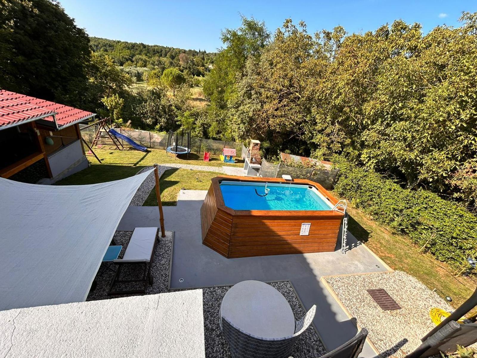 Apartman Goga With Pool And Jacuzzi Labin  Exterior foto